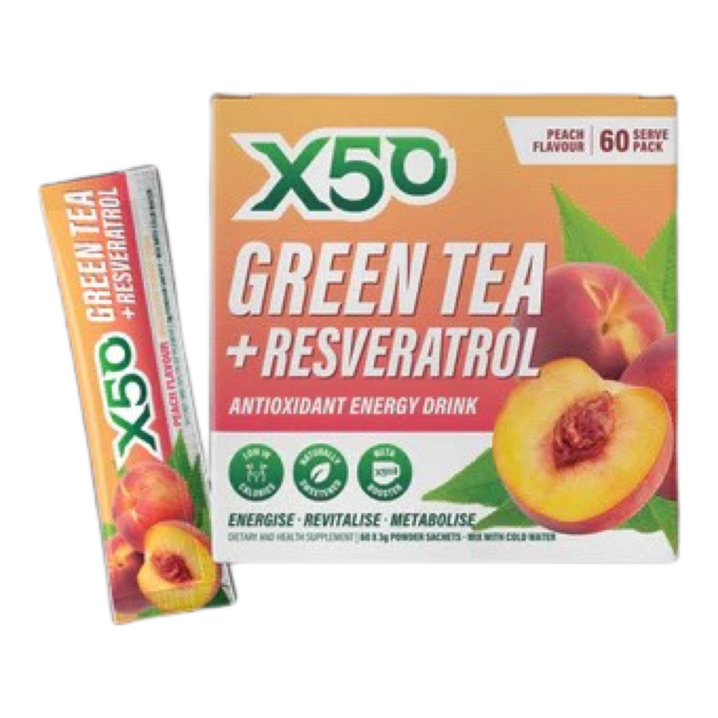 X50 Green Tea 60 Serve Peach