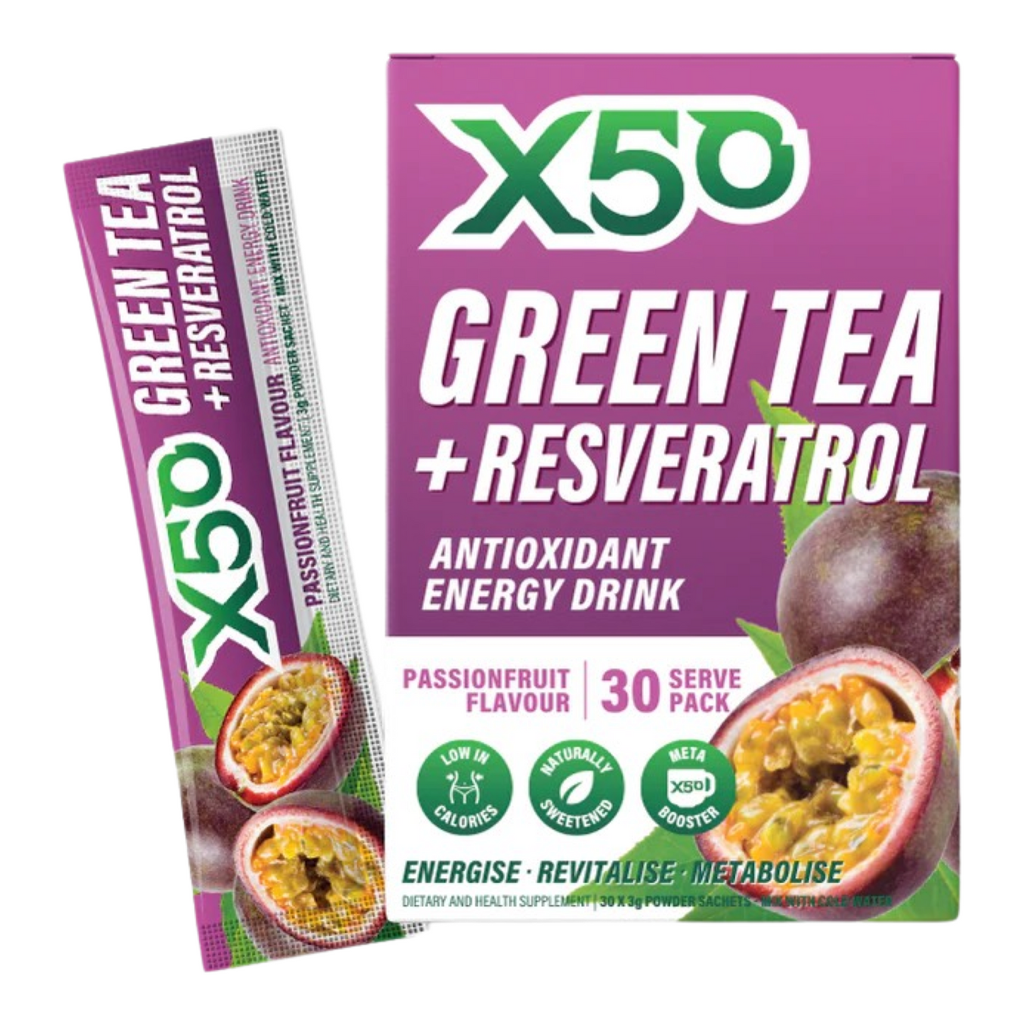 X50 Green Tea 30 Serve Passionfruit