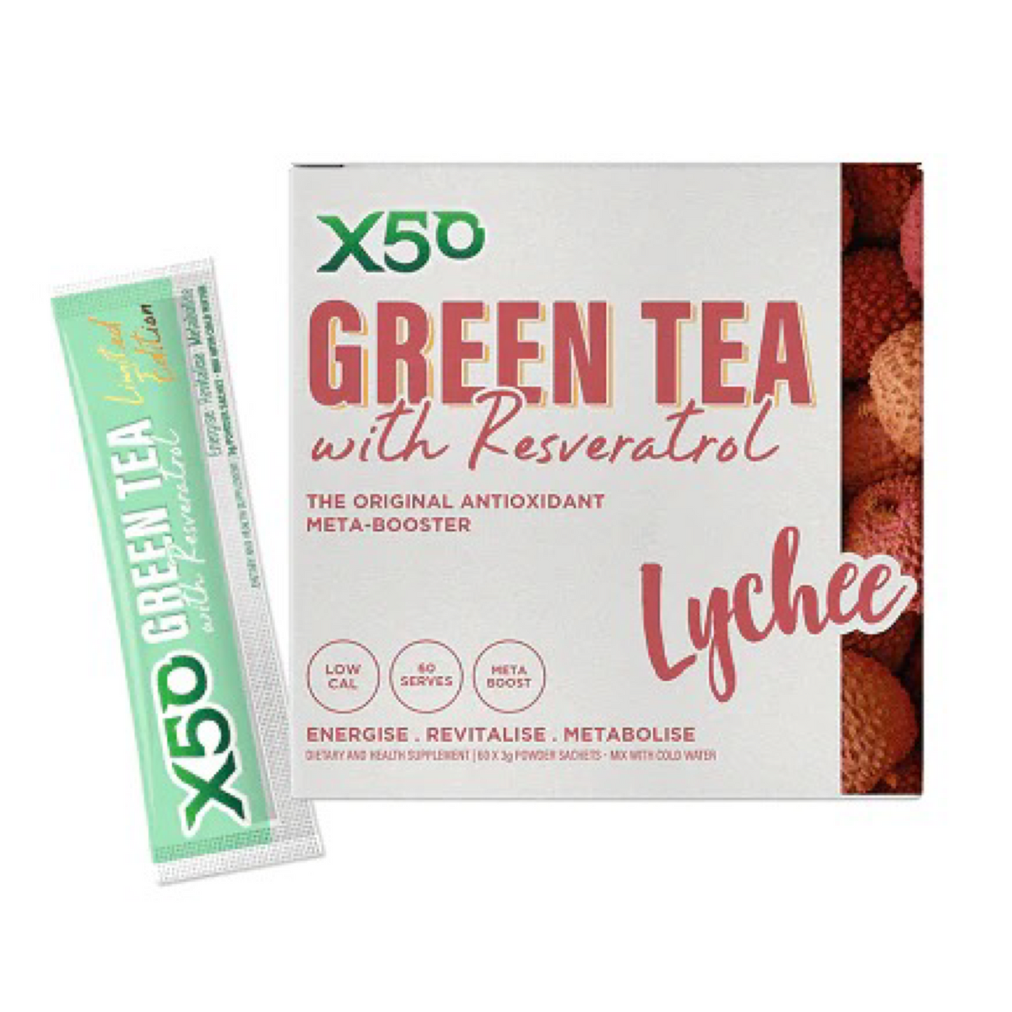 X50 Green Tea 60 Serve Lychee