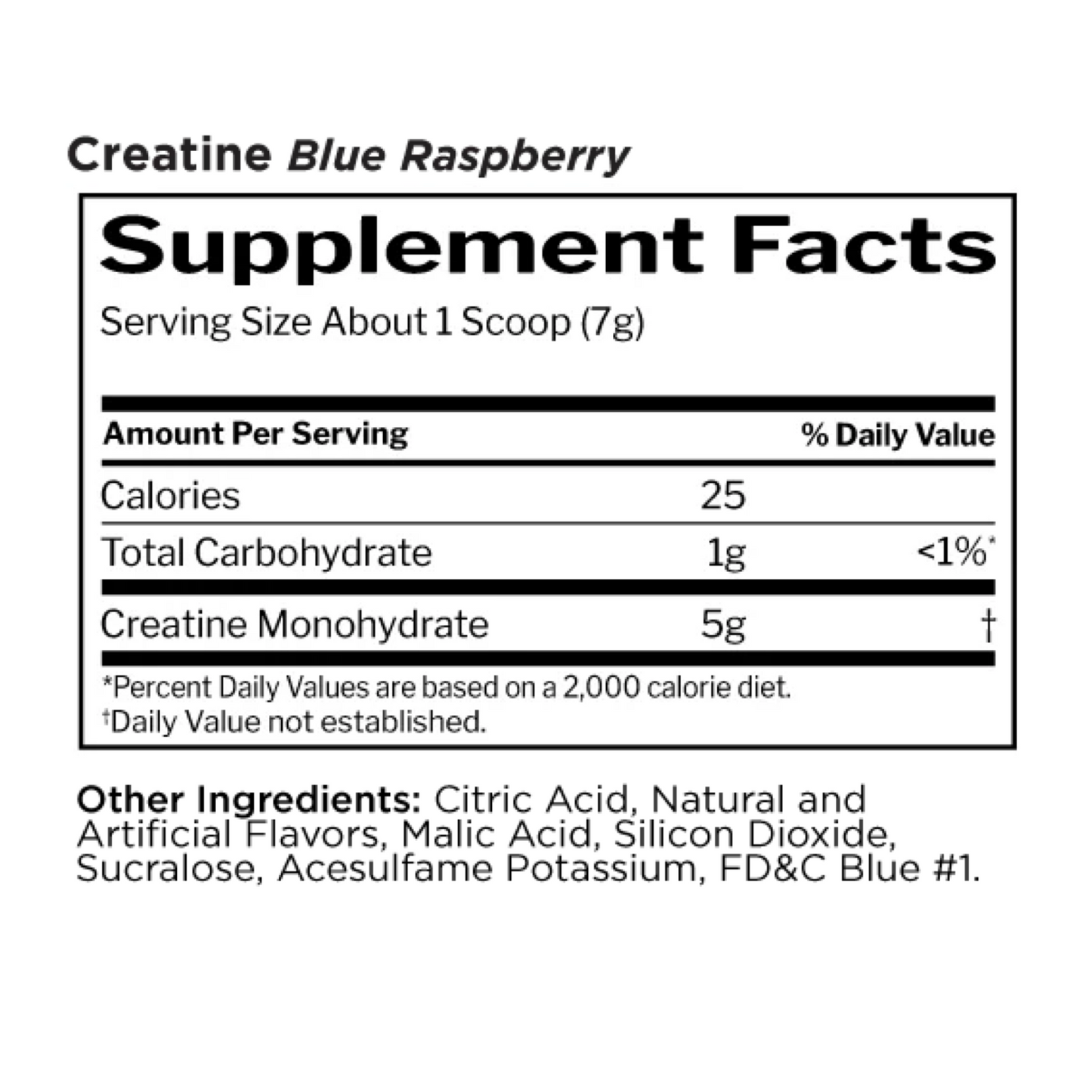 R1 Creatine 30 Serve Blue Raspberry