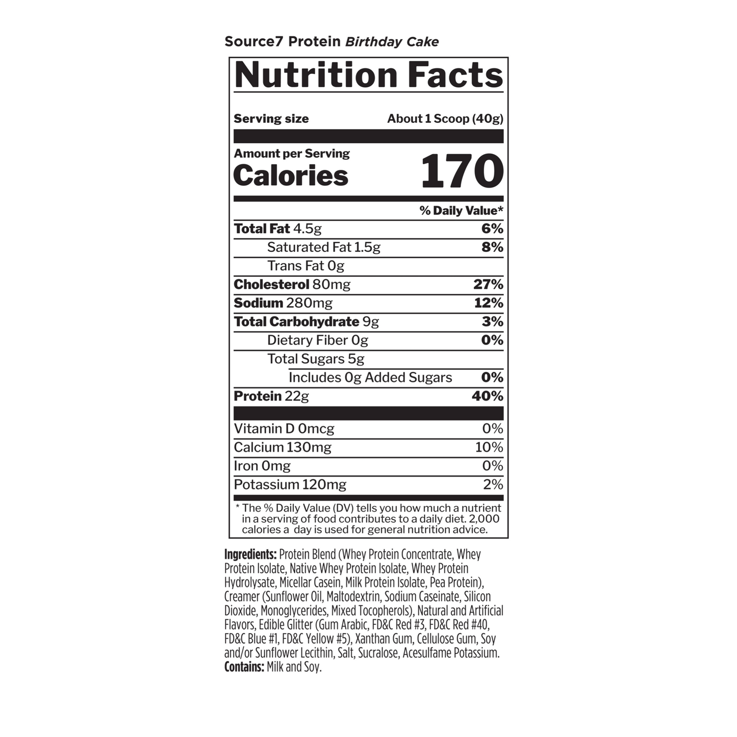 R1 Source 7 Protein 2LB Birthday Cake