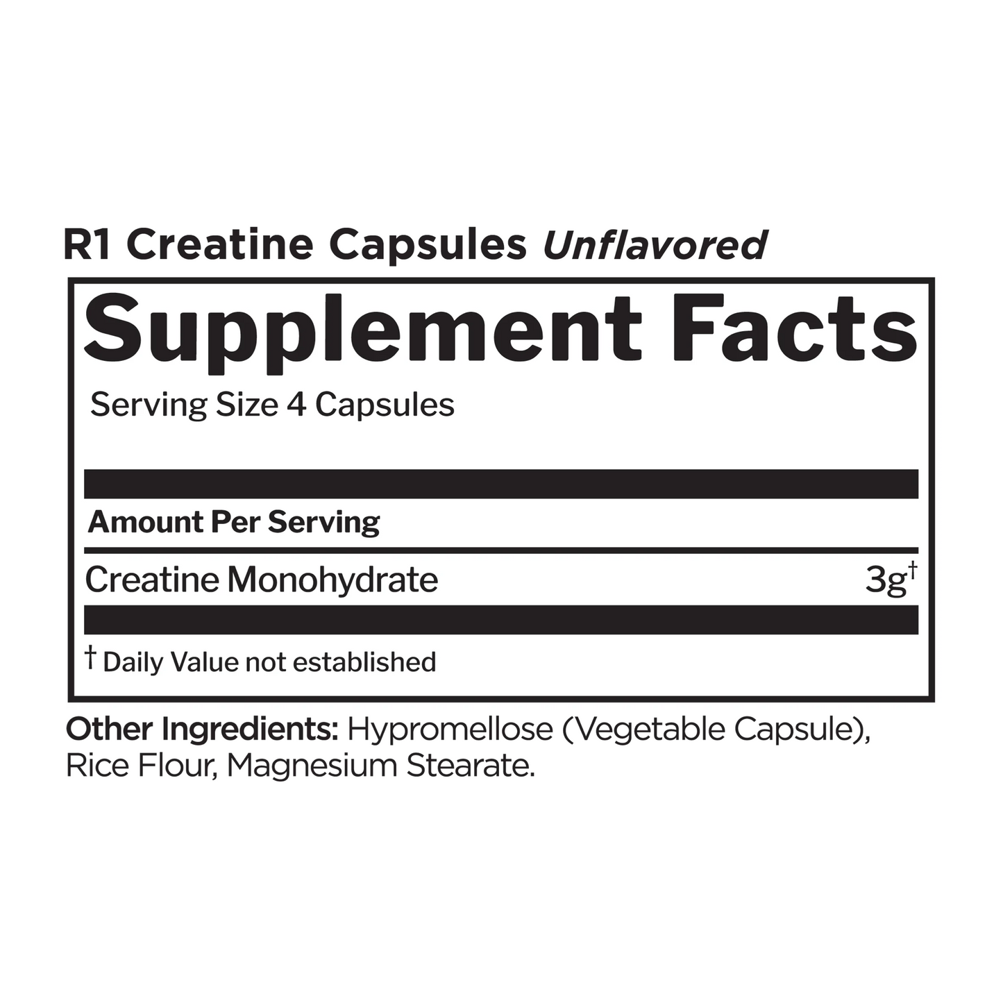 R1 Creatine Capsules 30 Serves