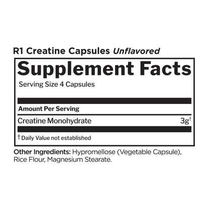 R1 Creatine Capsules 30 Serves