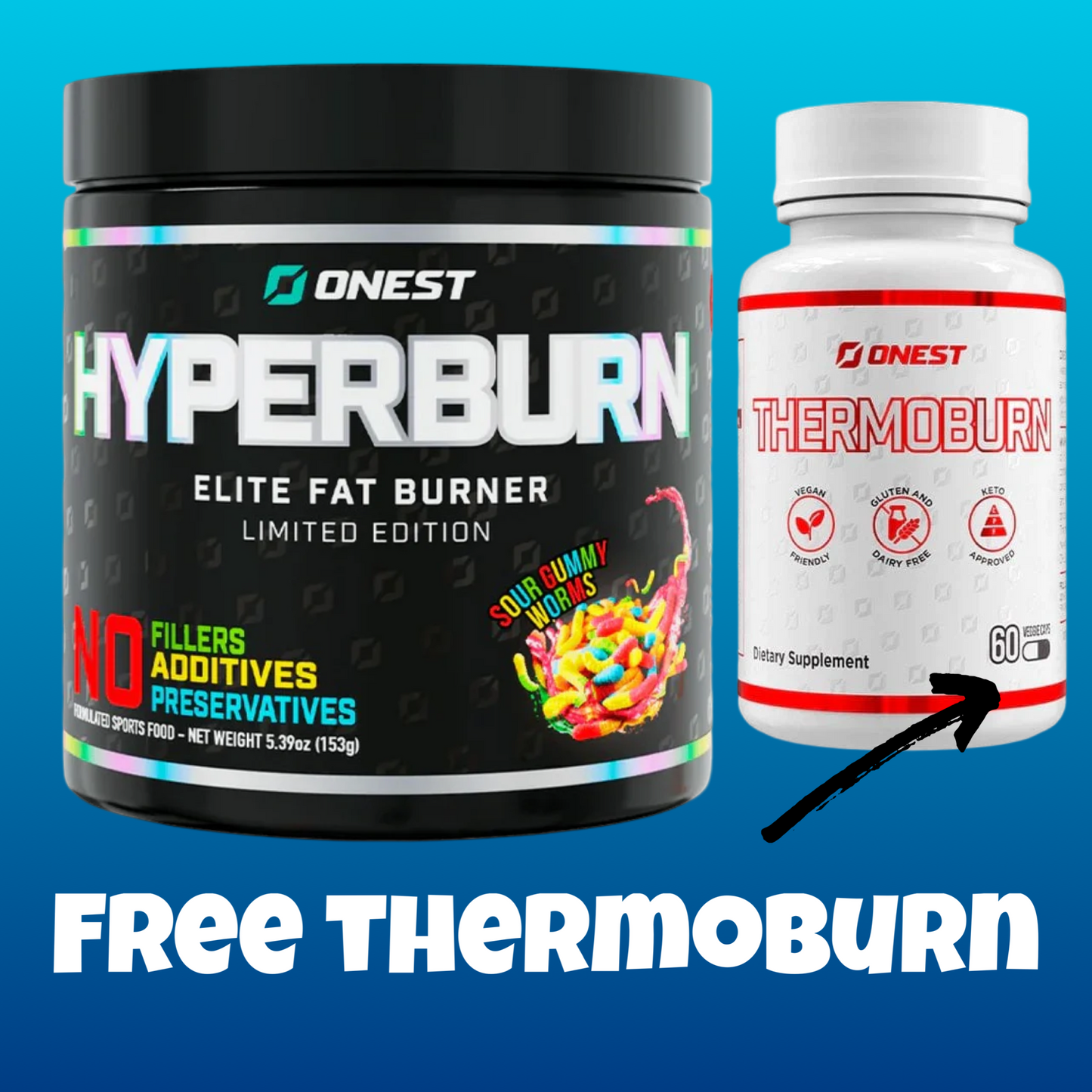 Onest Hyperburn Sour Gummy Worms